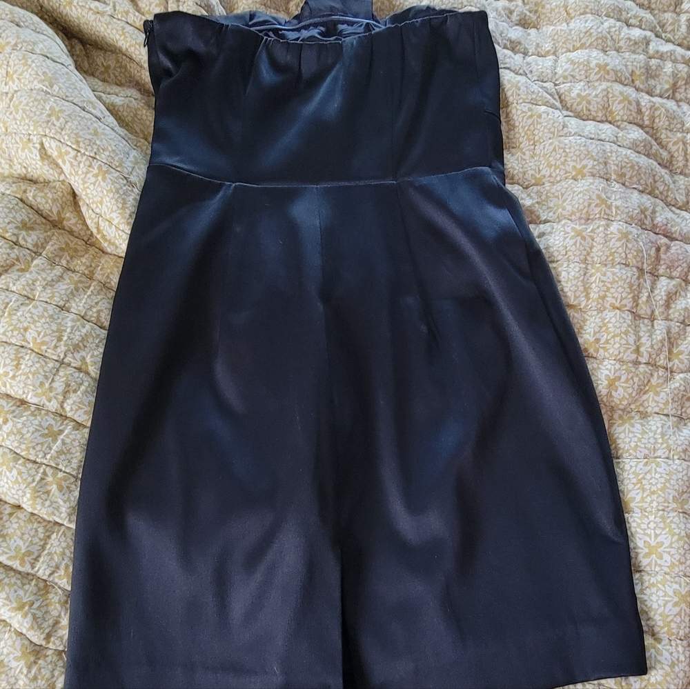Black strapless express mini dress